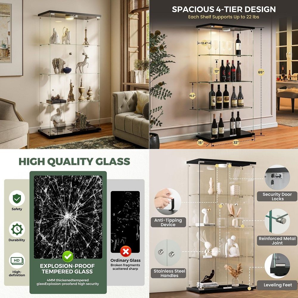 Display Cabinet with LED Light - Lighting & Home Decor Studio Photos ulasan dan harga