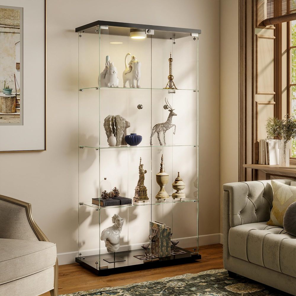 Display Cabinet with LED Light - Lighting & Home Decor Studio Photos ulasan dan harga