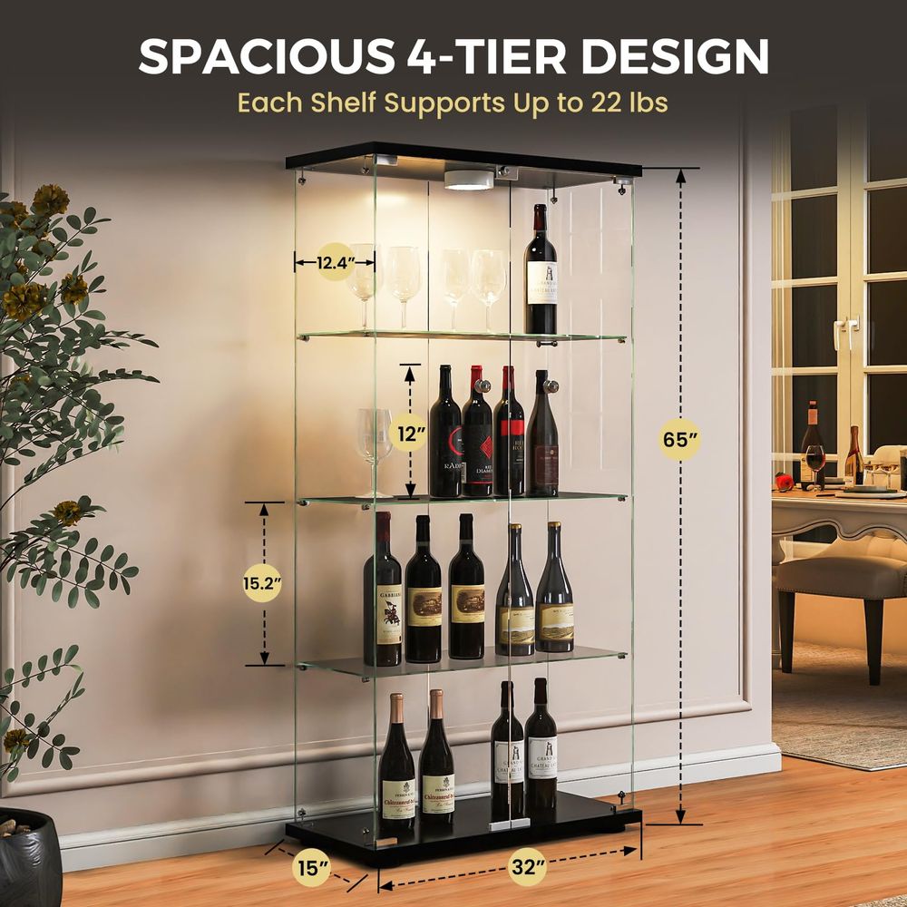 Display Cabinet with LED Light - Lighting & Home Decor Studio Photos ulasan dan harga