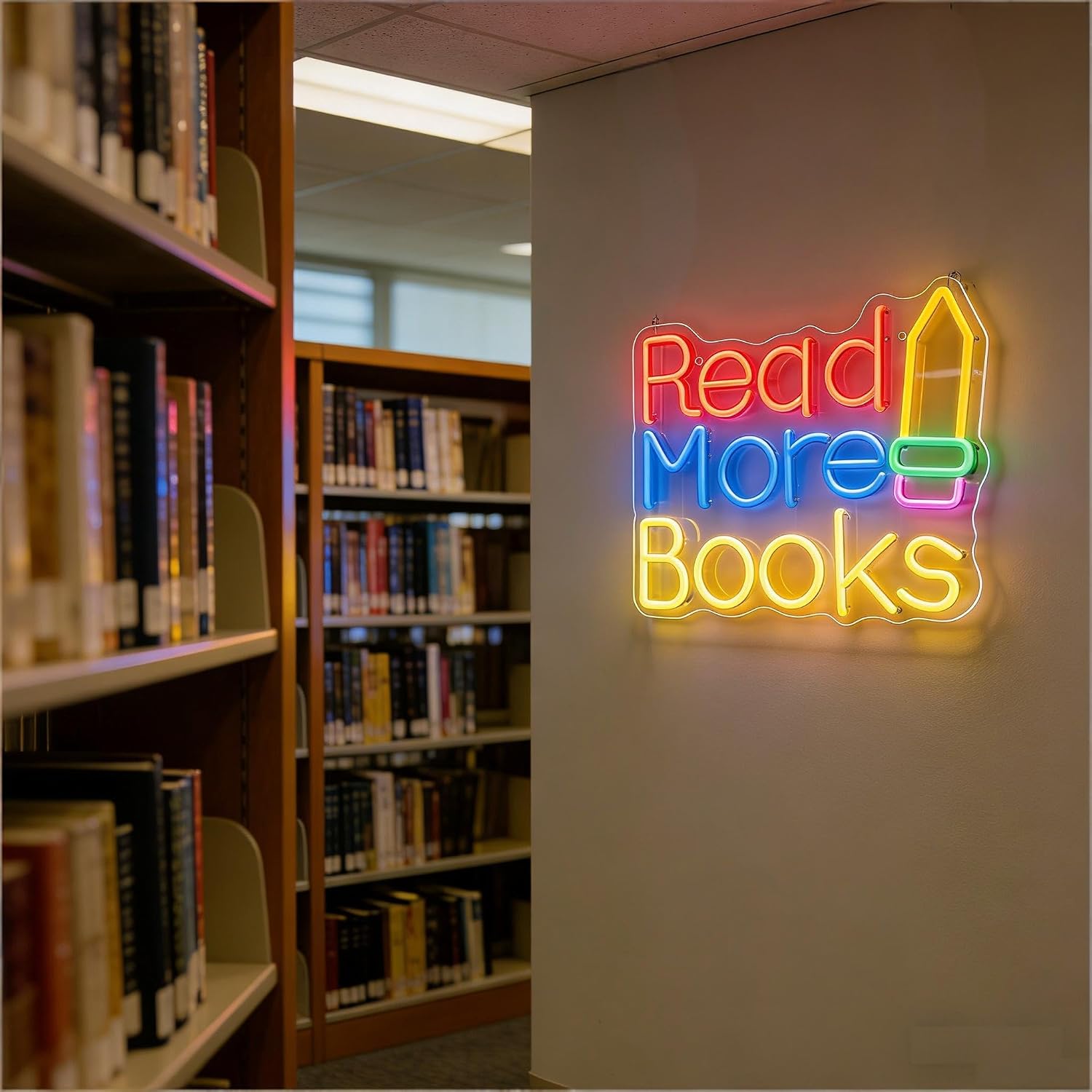 Read More Books LED Neon Sign  - Lighting Decor And More ulasan dan harga
