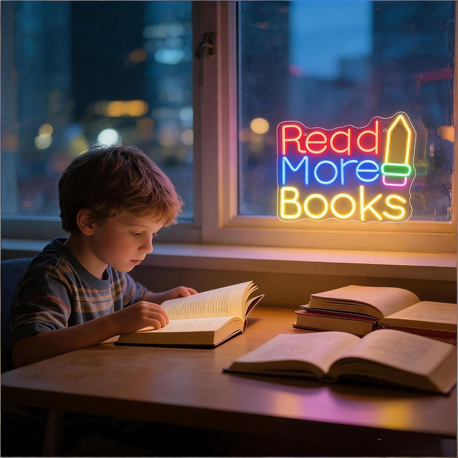 Read More Books LED Neon Sign  - Lighting Decor And More ulasan dan harga