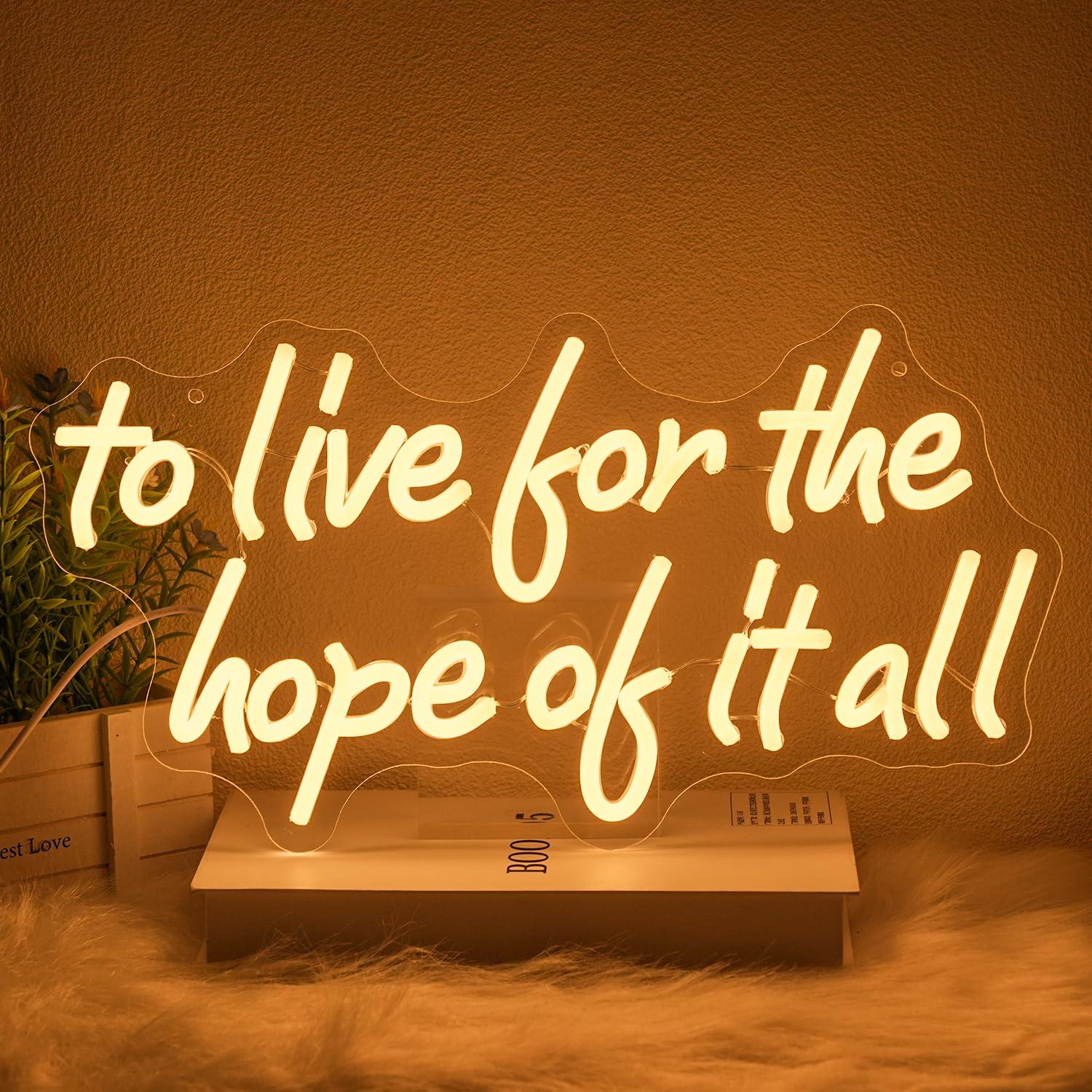 To Live For The Hope Of It All - Wall Decor Lighting ulasan dan harga