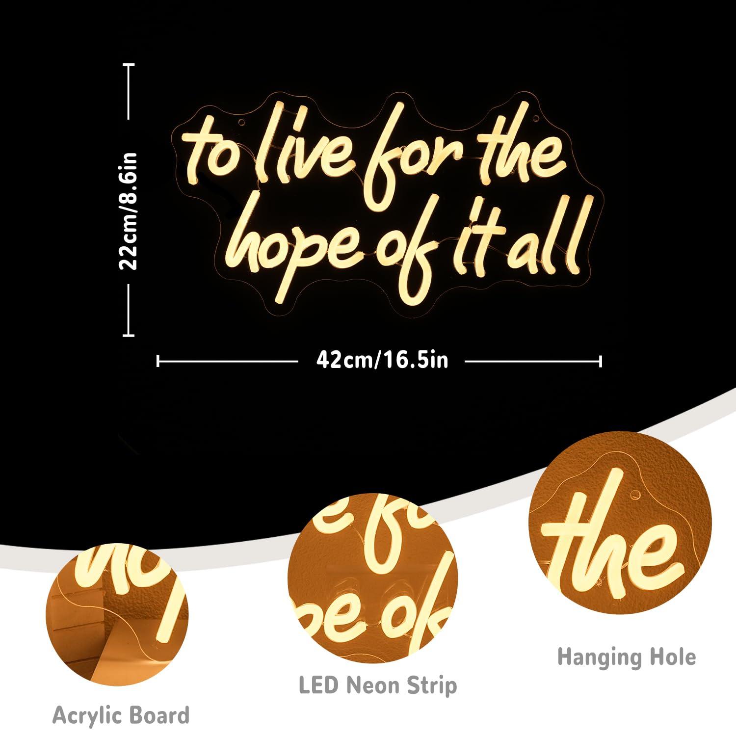 To Live For The Hope Of It All - Wall Decor Lighting ulasan dan harga