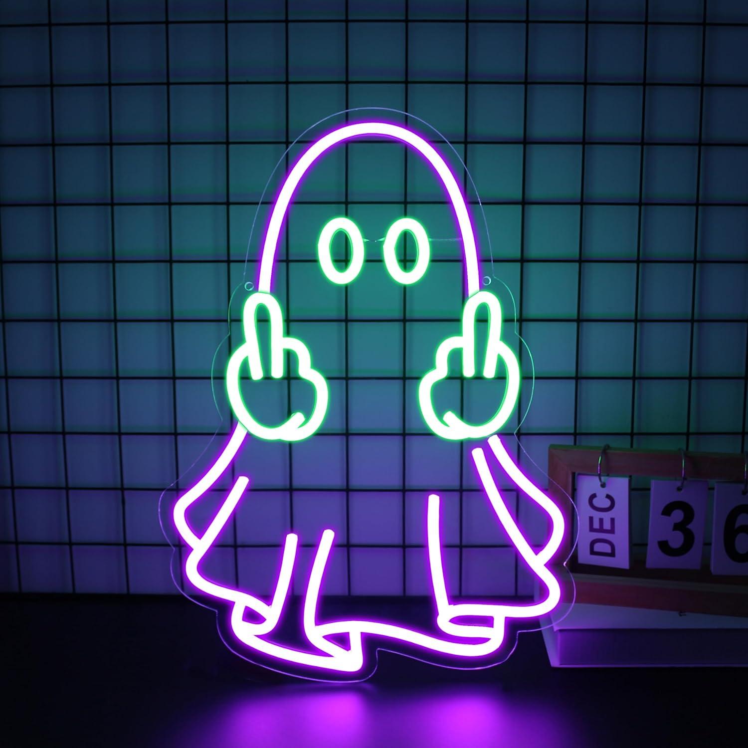 Ghost Neon Sign USB Powered LE - Wall Decor Lighting ulasan dan harga