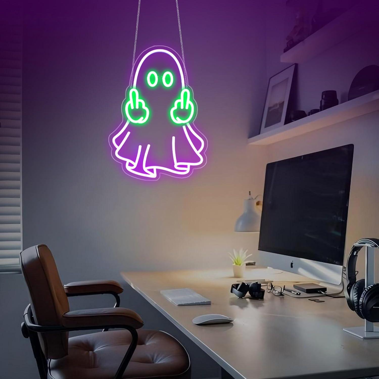 Ghost Neon Sign USB Powered LE - Wall Decor Lighting ulasan dan harga