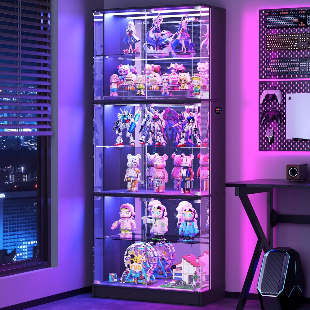 Display Cabinet with Glass Doo - Lighting & Home Decor Studio Photos ulasan dan harga