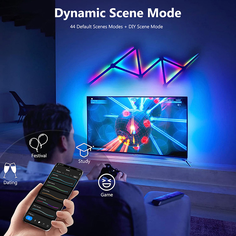 Smart RGB Wall Lamp, Bluetooth - Wall Decor Lighting ulasan dan harga