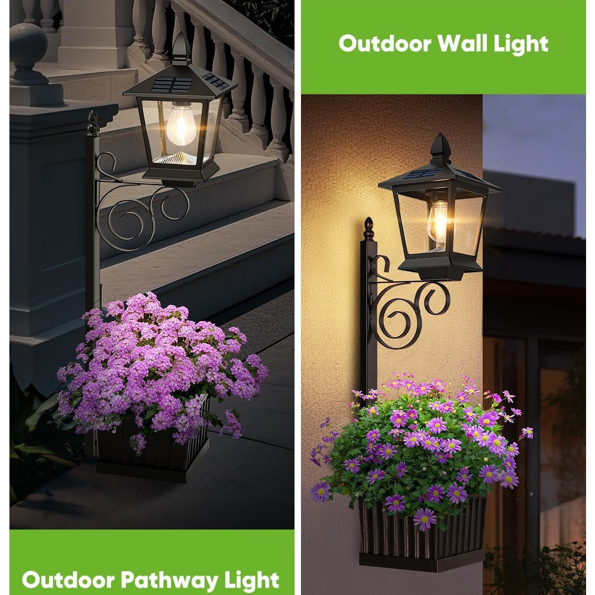 2 in 1 Solar Planter Lamp Wate - Wall Decor Lighting ulasan dan harga