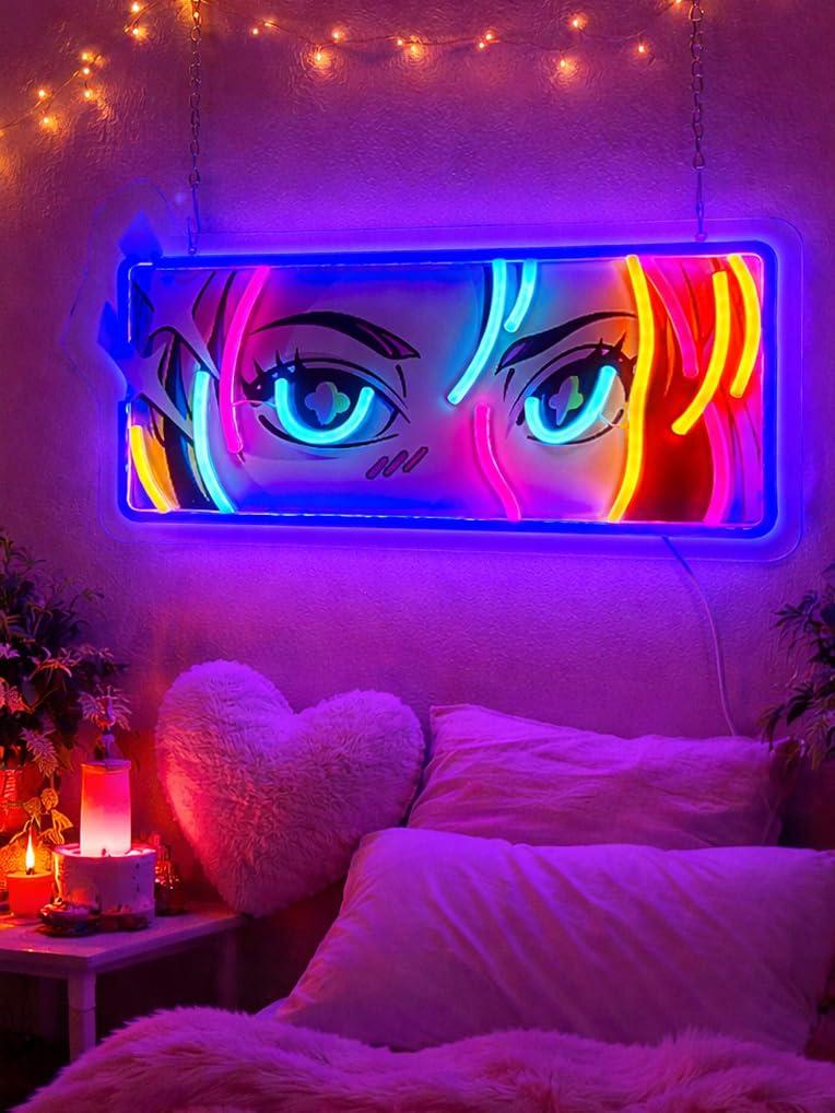 Passionate Eyes Neon Sign USB  - Wall Decor Lighting ulasan dan harga