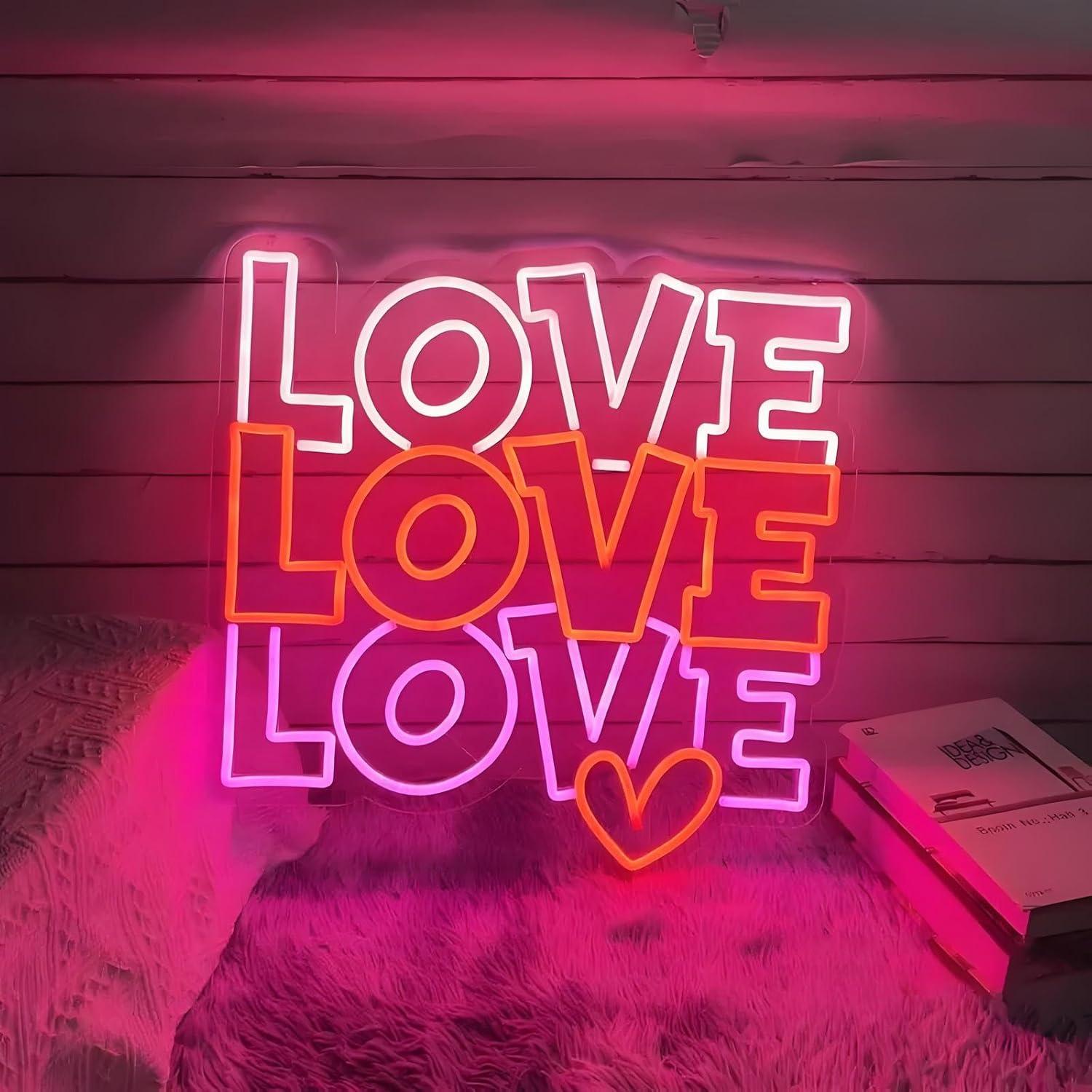 Love Neon Sign USB Dimmable LE - Wall Decor Lighting ulasan dan harga