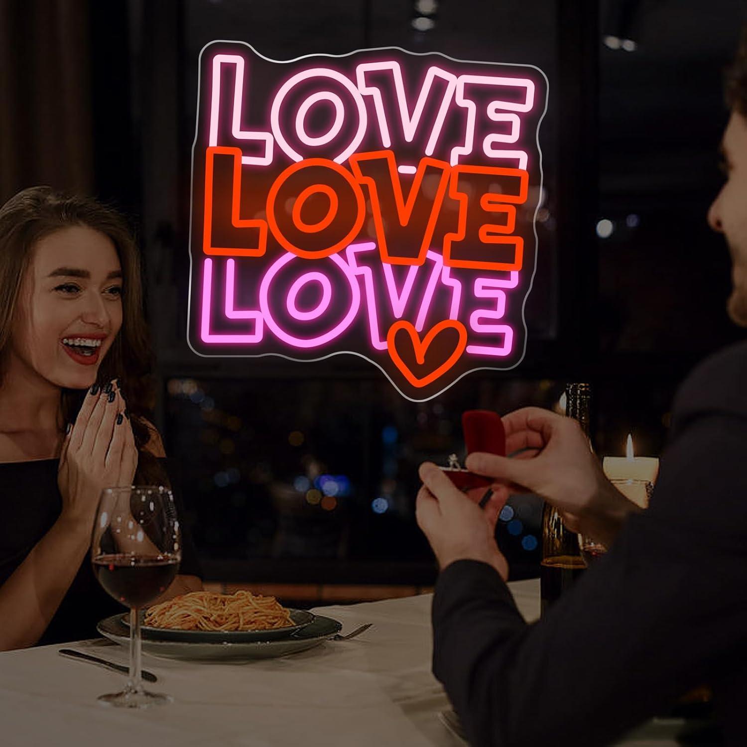 Love Neon Sign USB Dimmable LE - Wall Decor Lighting ulasan dan harga