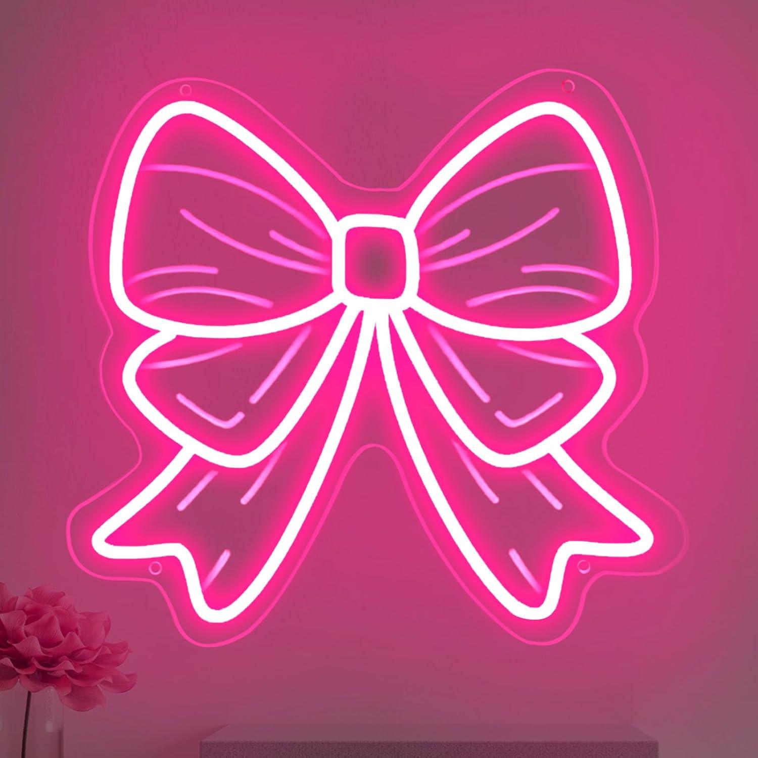 Bow Neon Signs USB Dimmable LE - Wall Decor Lighting ulasan dan harga