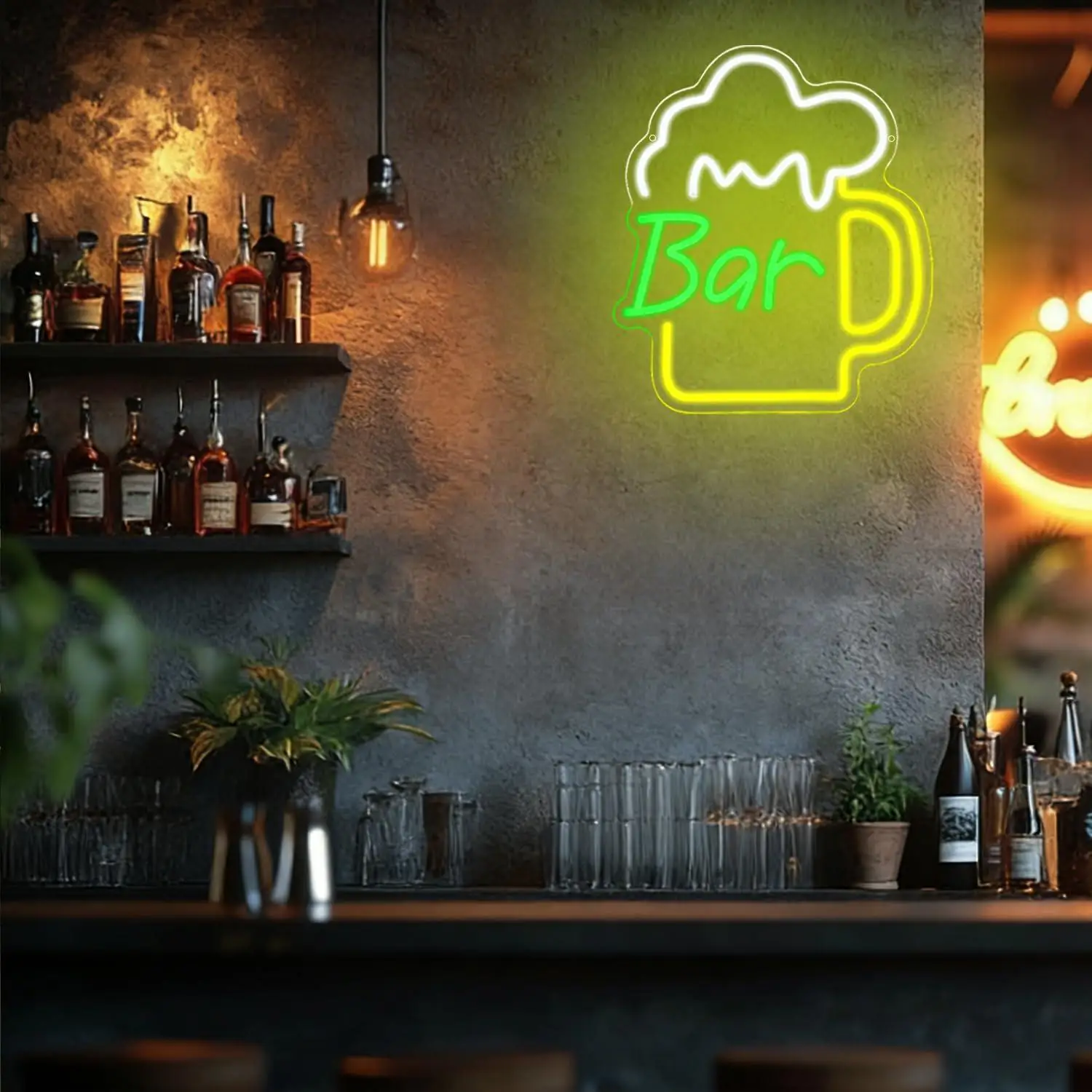 Beer Bar Neon Sign USB Dimmabl - Wall Decor Lighting ulasan dan harga