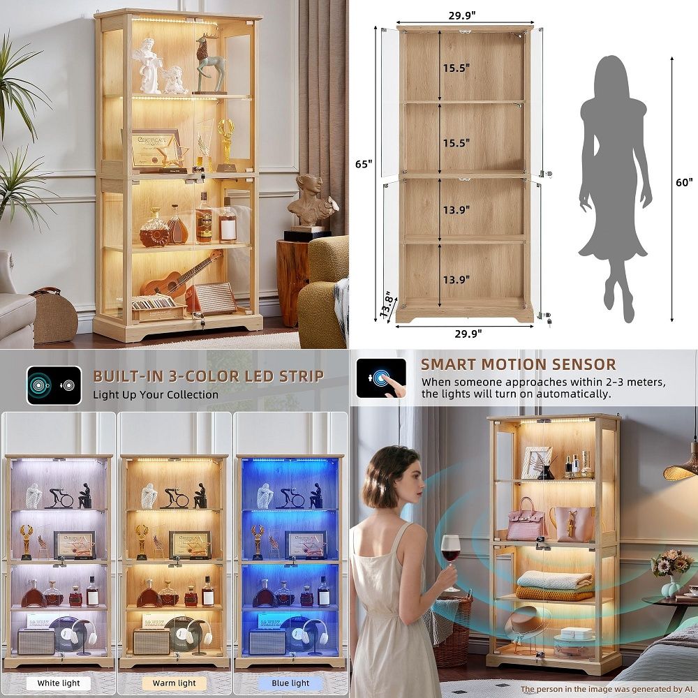 Farmhouse Glass Display Cabine - Lighting & Home Decor Studio Photos ulasan dan harga
