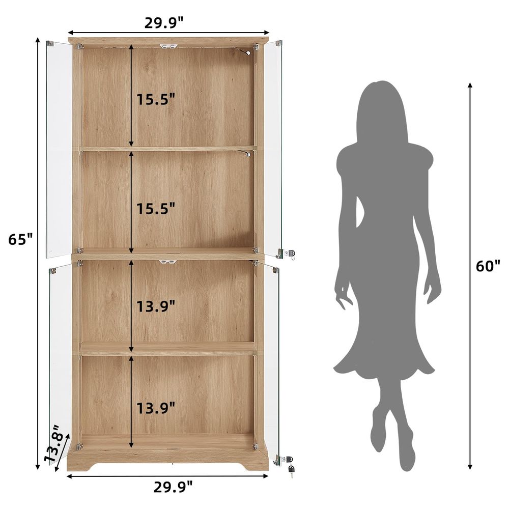Farmhouse Glass Display Cabine - Lighting & Home Decor Studio Photos ulasan dan harga