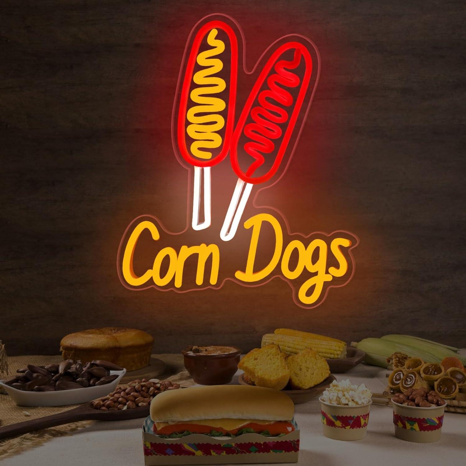 Corn Dog Neon Sign Snack USB D - Wall Decor Lighting ulasan dan harga